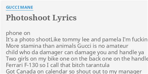 gucci kids lyrics|photoshoot lyrics gucci.